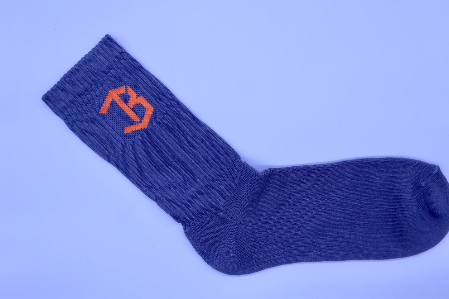 Logo Sock Grey/Fluro Orange