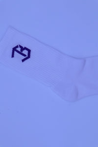 Logo Sock White/Purple